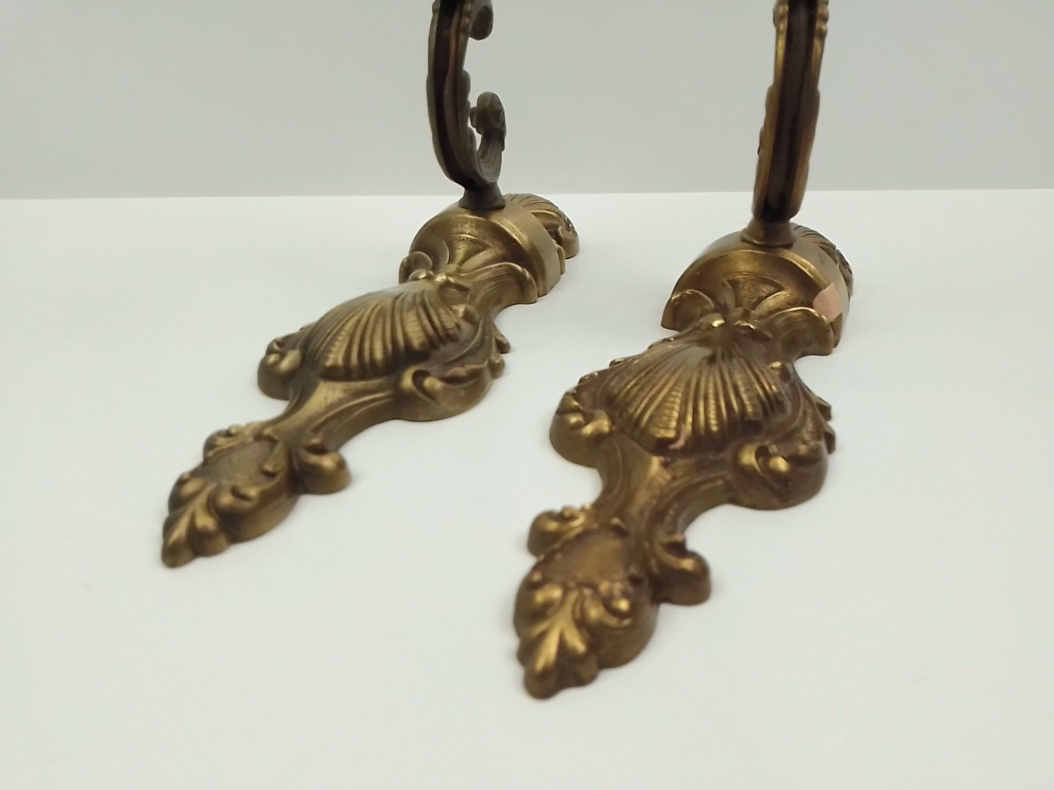 Pair of brass sconces 1 branch 29 cm