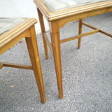 2 walnut chairs