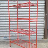 Modular lacquered metal shelf 1980