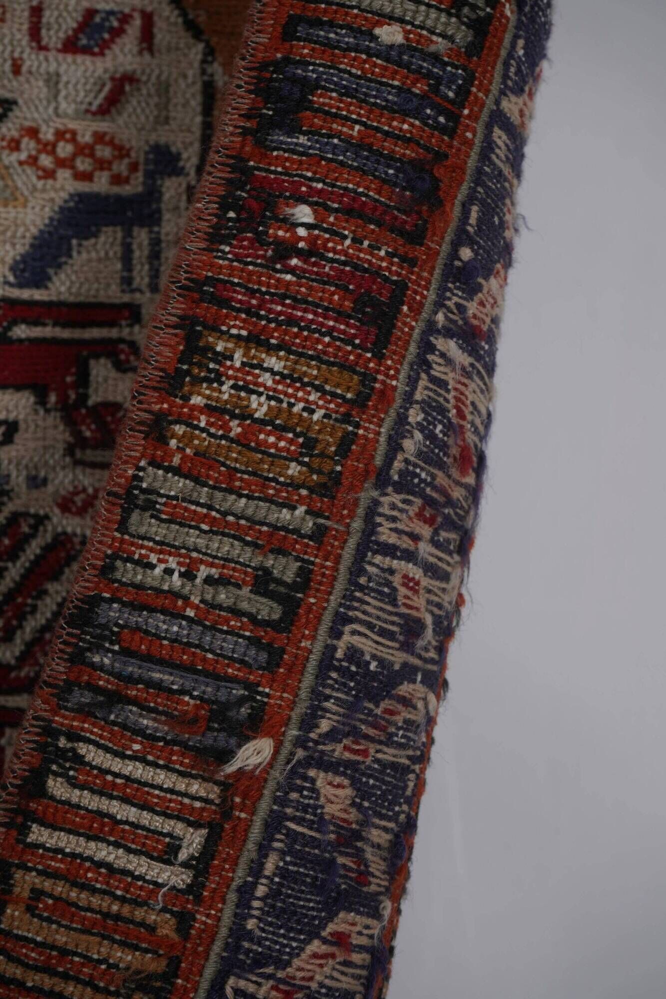 Vintage Turkish kilim, handwoven, 114x217 cm.