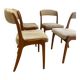 Set of 4 Gondole chairs in fabric signed Baumann.