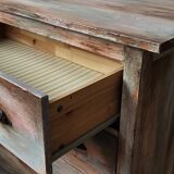 Multicolored patinated chest of drawers