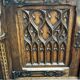 Pair of Gothic style cabinets in dark oak from the 19th century.