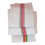 3 old tea towels