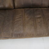 1980s De Sede Brown Leather Sofa, Switzerland