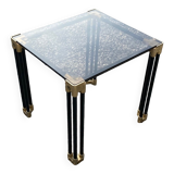 Small square black tubular side table