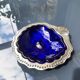 Blue cobalt butter dish