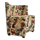 Fauteuil graphique fleur vintage