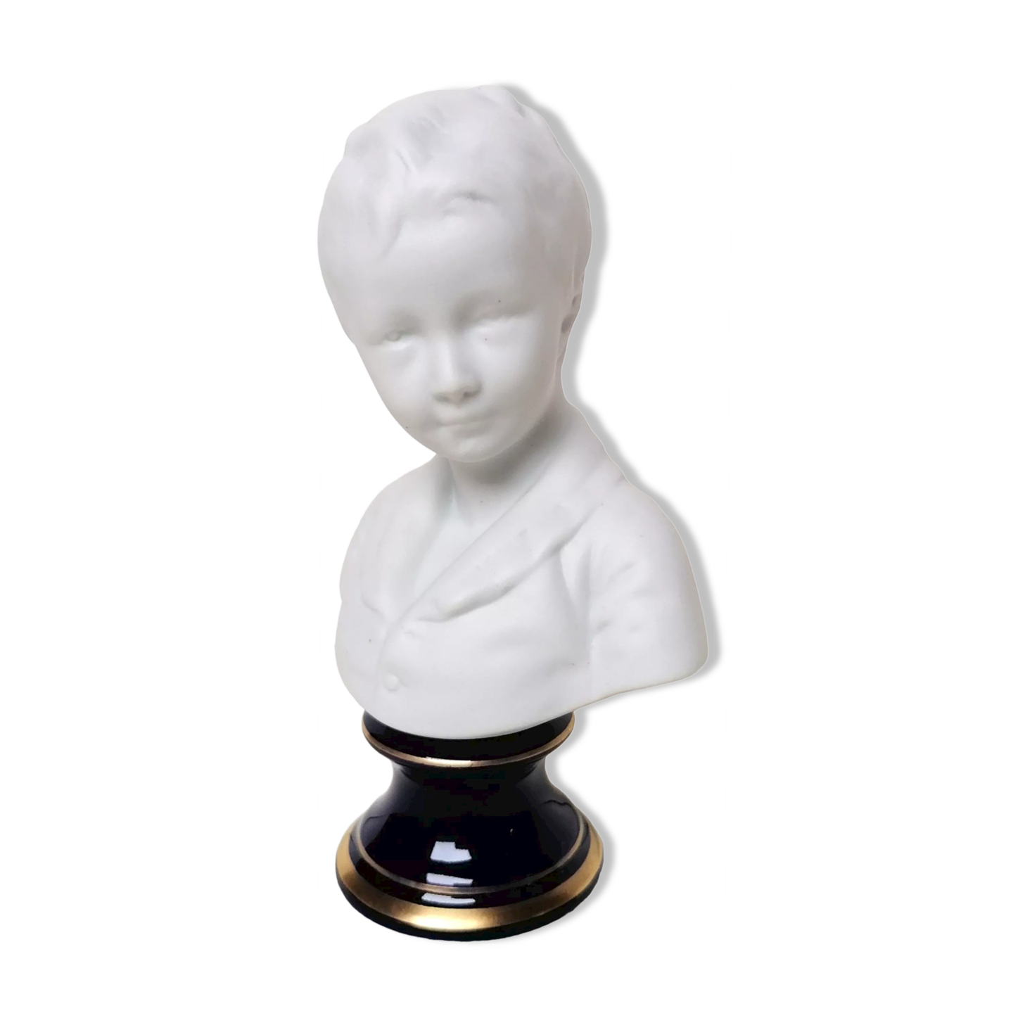Bust biscuit child Houdon porcelain