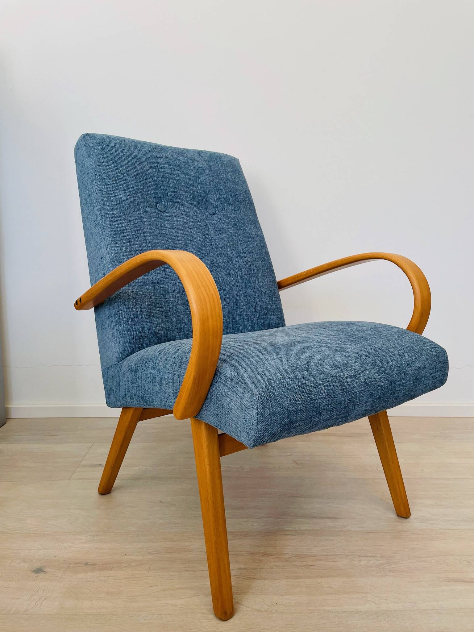 Lounge Mid Century Armchair by Jaroslav Smidek for Ton, Czechoslovakia 1970