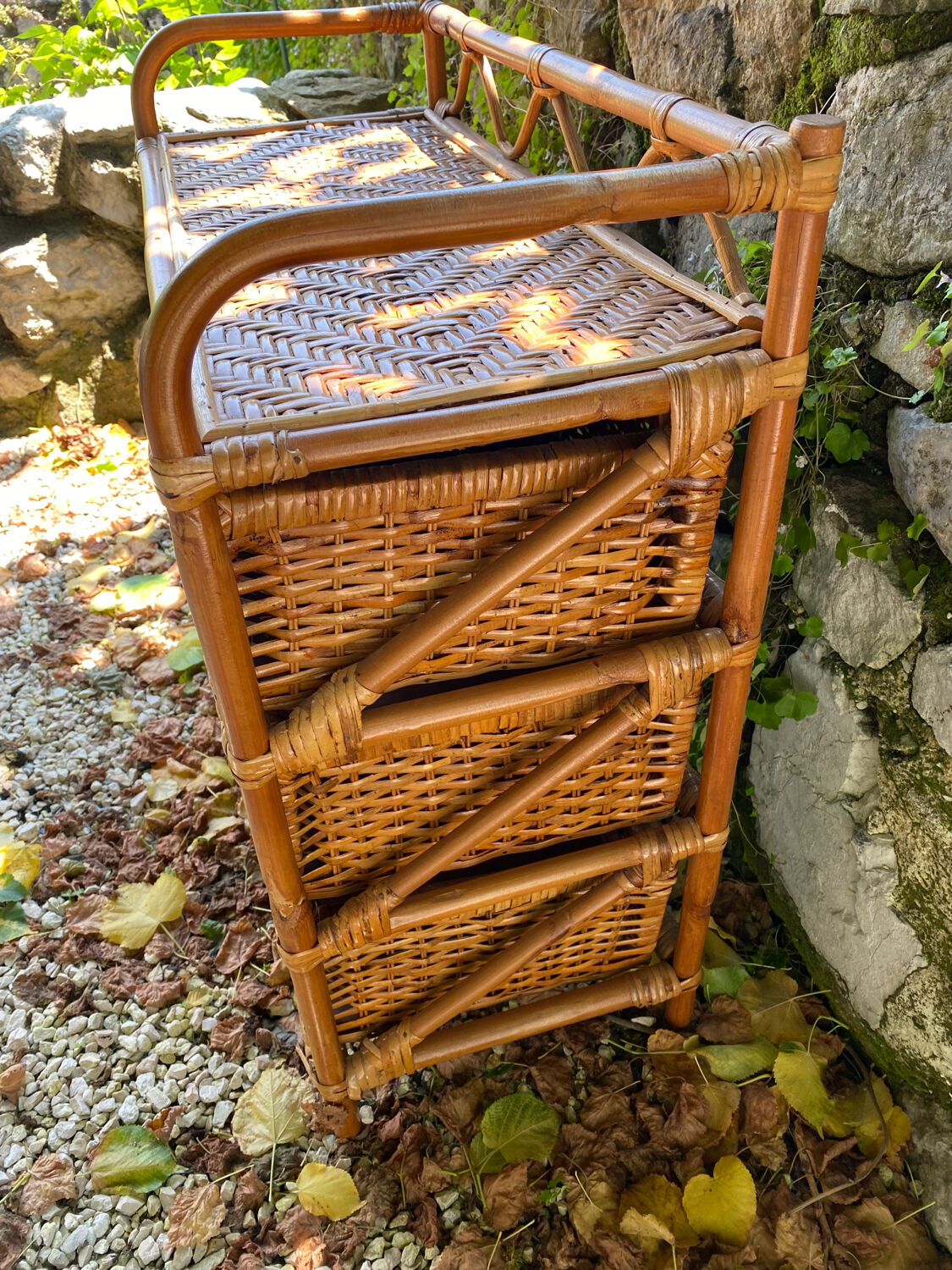 Rattan chest of drawers 4 drawers
