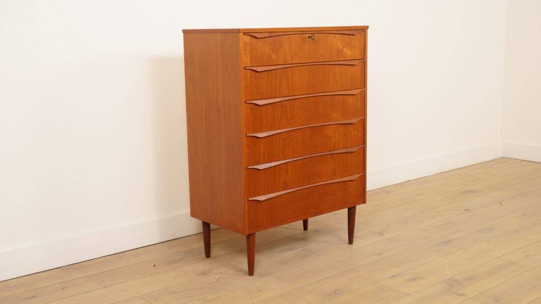 Vintage Danish chest of drawers | Teak | 6 drawers | 106 cm