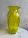 Lime Green Hand-Blown Uranium Glass Swirl Vase — 30 cm, Flared Rim, Art Glass