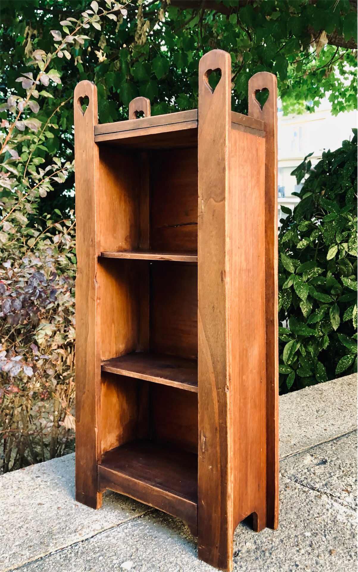 Petite Étagère Bibliothèque ancienne / Art Populaire