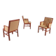 Ensemble de 3 fauteuils Bernt Andersson de Skandi-Form, Suède 1980