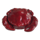 burgundy red slip ceramic box in the shape of a vintage crab