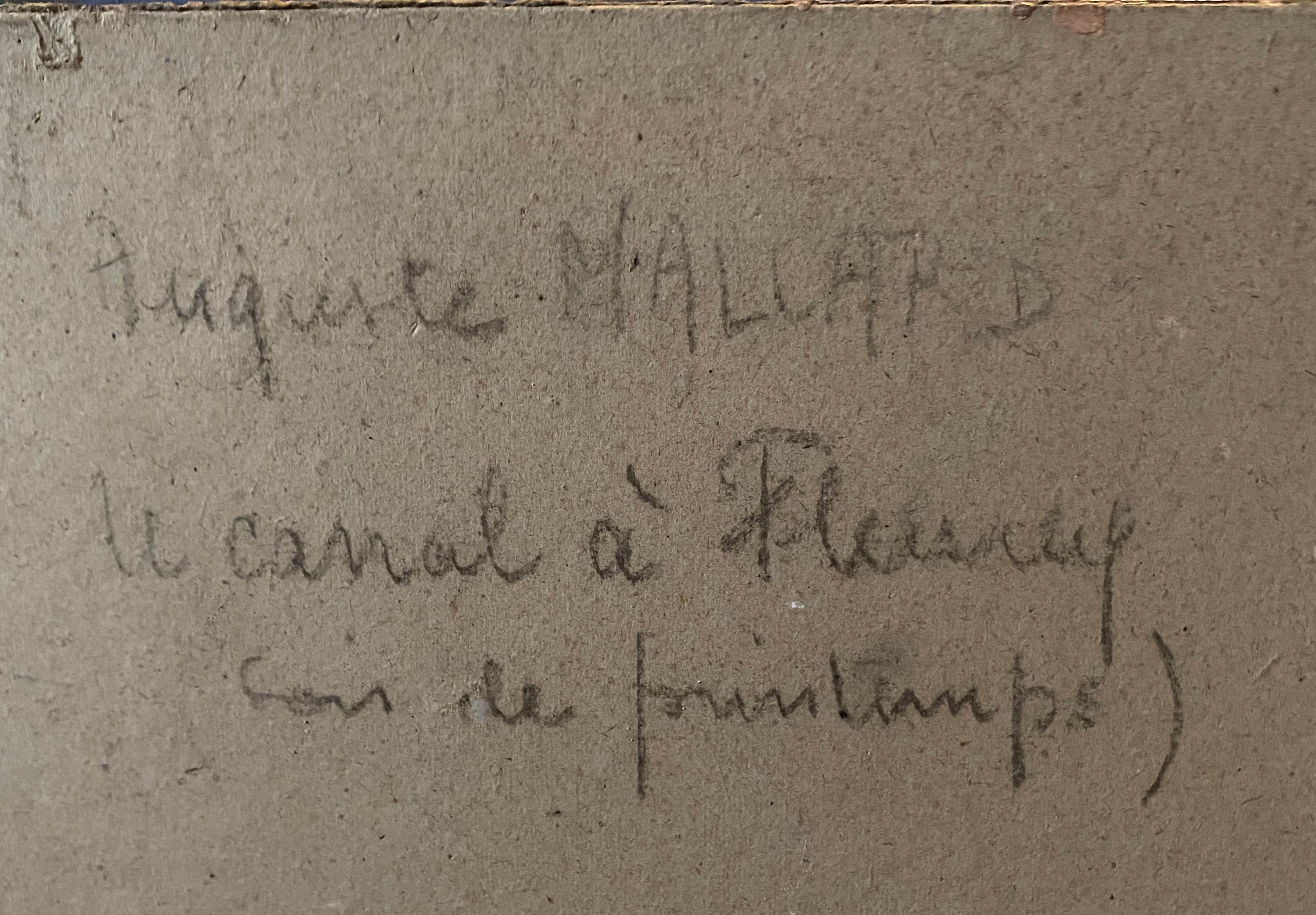 HSP painting "Fleurey sur Ouche" (Côte d'Or) by Auguste Mallard (1895-1965)