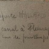 HSP painting "Fleurey sur Ouche" (Côte d'Or) by Auguste Mallard (1895-1965)