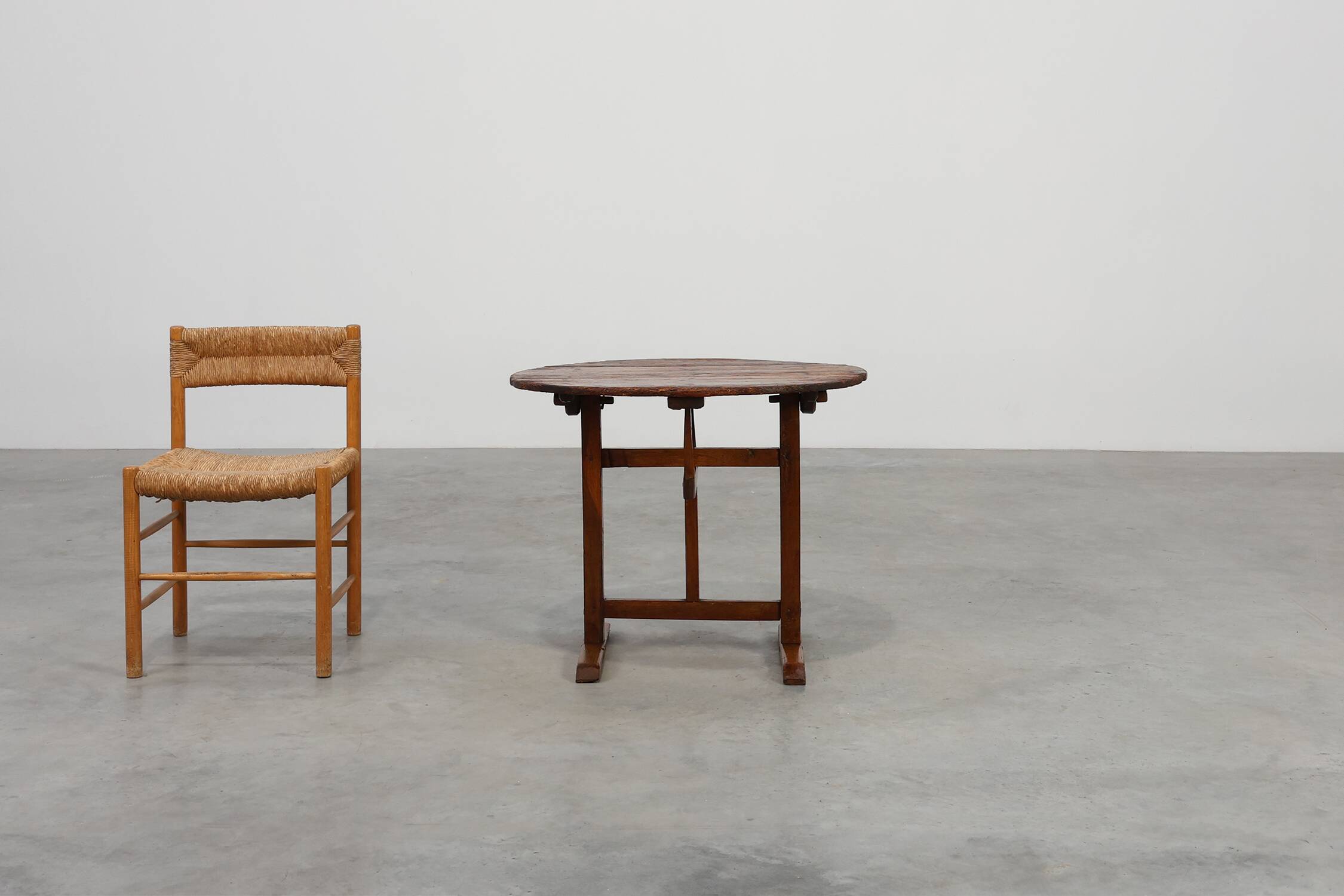 Antique oak Tilt top side table, France ca. 1800
