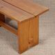 Vintage pine bench, 20th-century work.