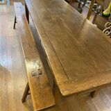 Farm table with its 2 benches.