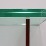 Console sculpturale Art Déco française avec plateau en verre, vers 1925