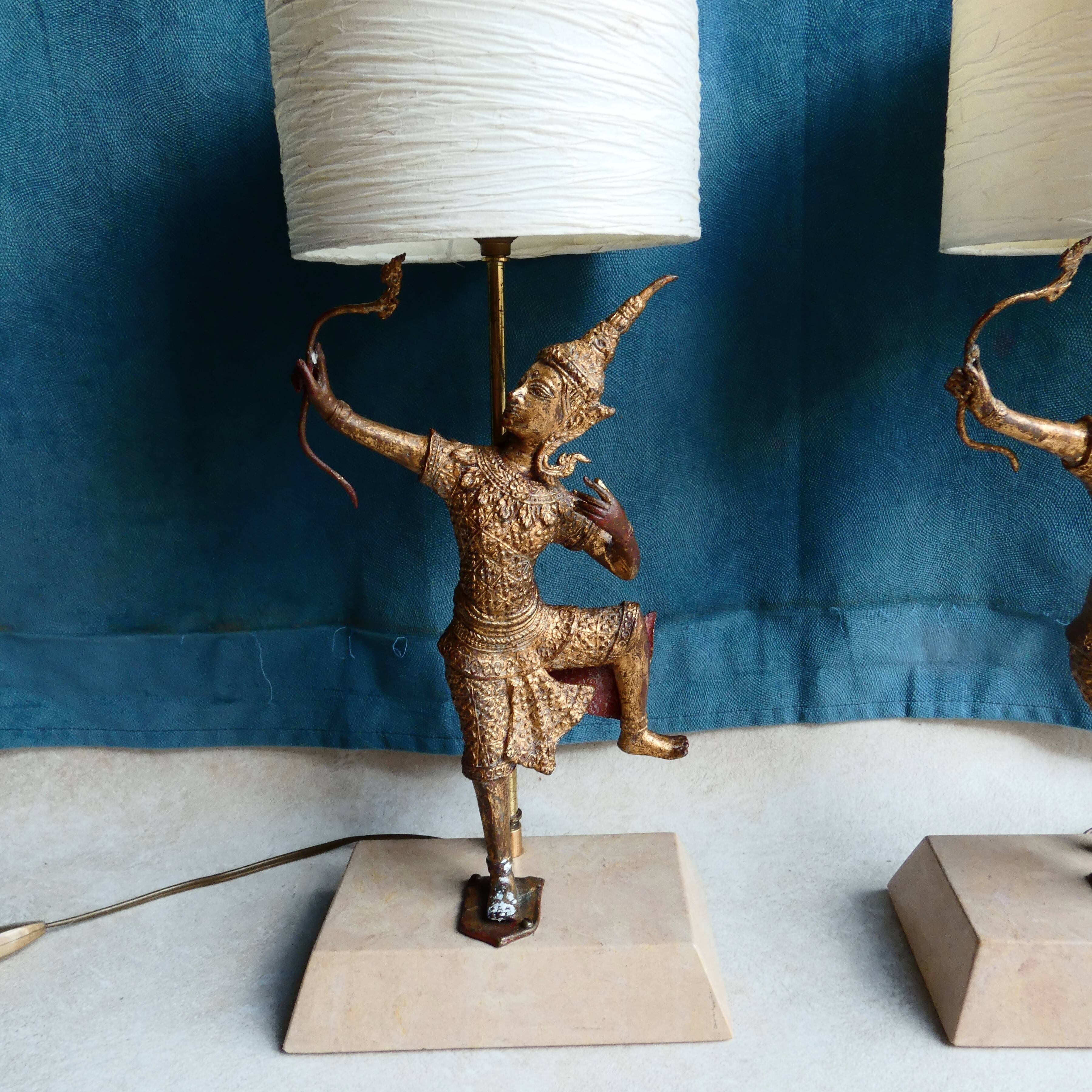 Pair of Rama bedside lamps