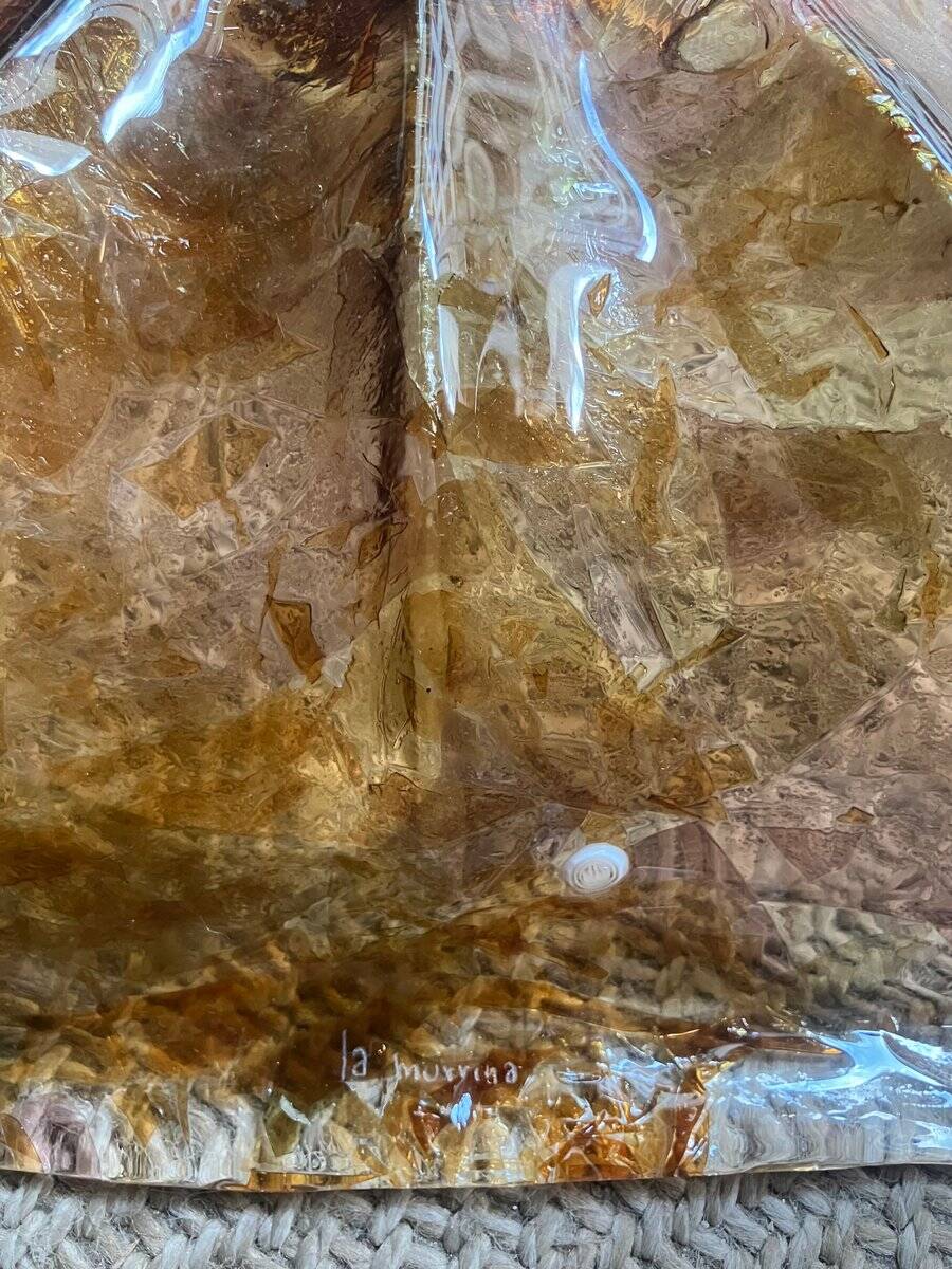 Mid-Century Modern Italian Murano Glass Wall Sconces or Ceiling Lamps from La Murrina, 1950s, Set of 2