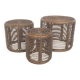Set of three manou baskets or side tables attrb. to Tito Agnoli, Italy 1970