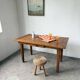 Extendable farmhouse table in oak