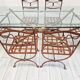 Vintage Provencal French Dining Table and 6 Chairs