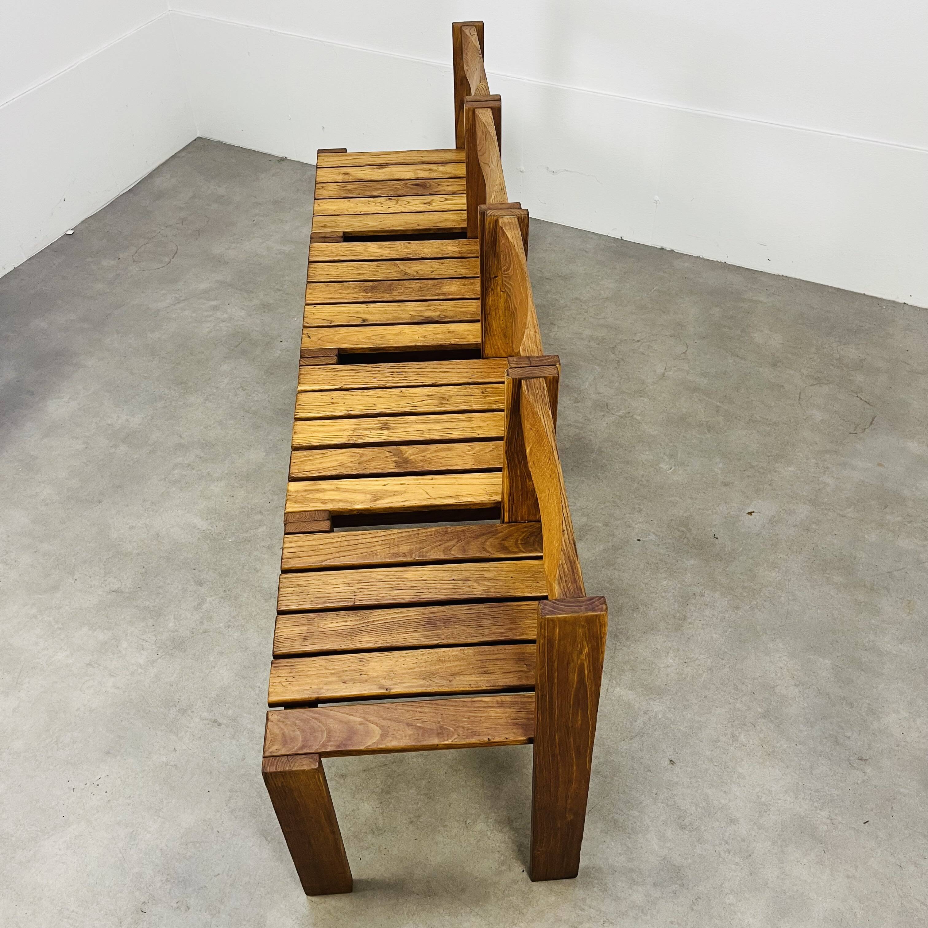 4 minimalist pine chairs Les Arcs, 1960s