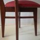 Series of 4 wooden chairs and skai 50s