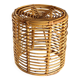 Vintage woven bamboo stool, Italian design from the 1970s.