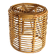 Vintage woven bamboo stool, Italian design from the 1970s.
