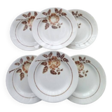 6 Assiettes plates en faïence de St Amand  Modèle 4004