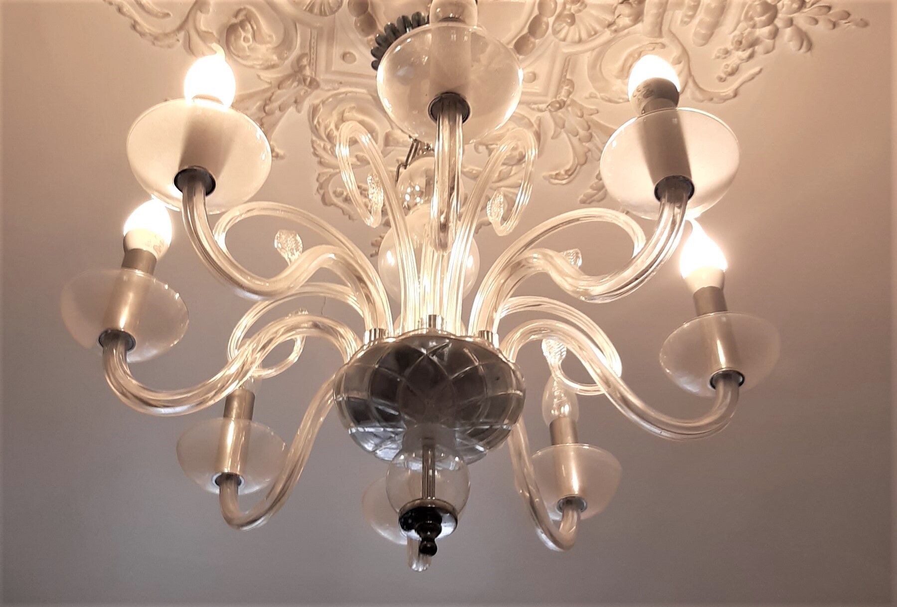 Murano 8-branch chandelier