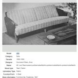 Design danois par Arne Hovmand-Olsen, canapé 3 places modèle 490, refait à neuf.