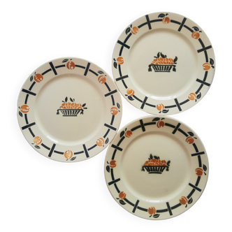 Set of 3 flat plates Badonvillers