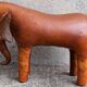Leather footstool, Dimitri Omersa, 1950s
