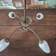vintage pendant light from the 50s, brass and metal, tulip diffuser