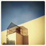 Art photo mounted in American crate