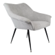 Vintage armchair "Shell", upholstered, Germany, 60s, grey fabric