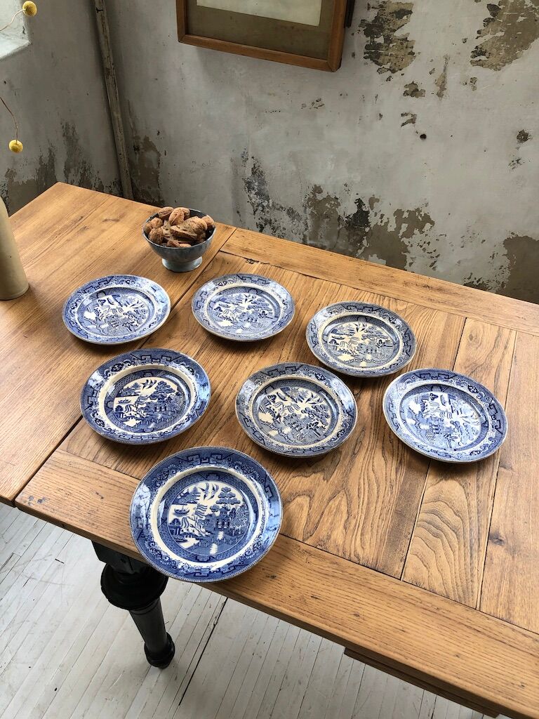 Set assiettes « chinoiserie » anglaises Adams & Sons