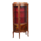 Antique baroque-style display cabinet in mahogany and bronze, Italy, 20th century.