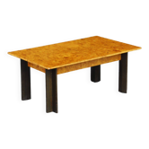 50s modernist coffee table in elm burl veneer