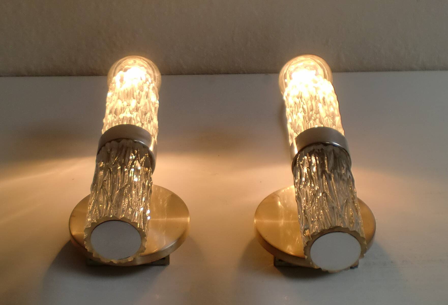 2x Kaiser Leuchten Wall Lamps, 1960s Mid-Century Modern MCM Sconces