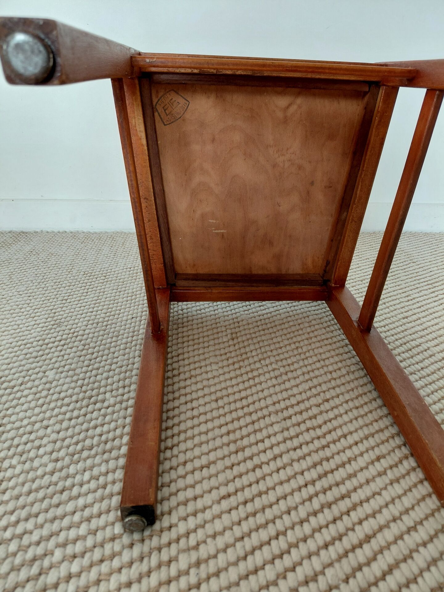 Fischel bistro chair "Indislocables" solid wood 1940s-1950s