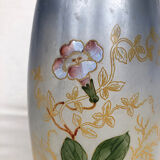 Pair of ovoid vases decorated with flowers