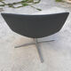 Lounge armchair arper catifa 60 leather grey 4 feet aluminum swivel